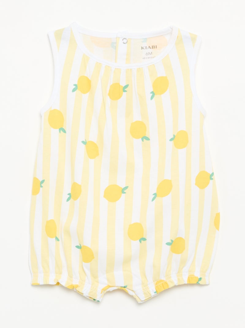 Set di 2 pagliaccetti senza maniche Giallo - Kiabi