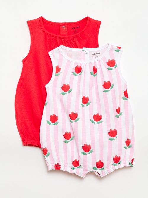 Set di 2 pagliaccetti senza maniche - Kiabi