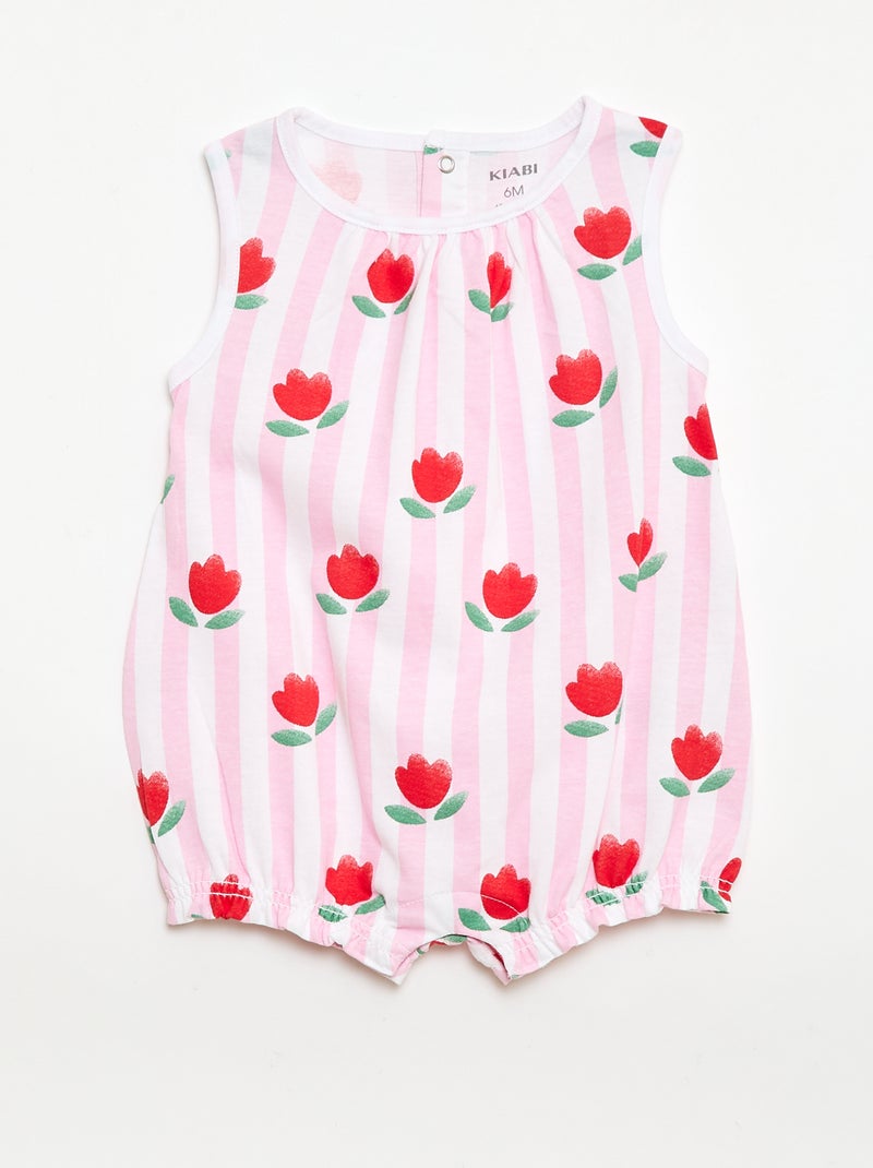 Set di 2 pagliaccetti senza maniche Rosa - Kiabi