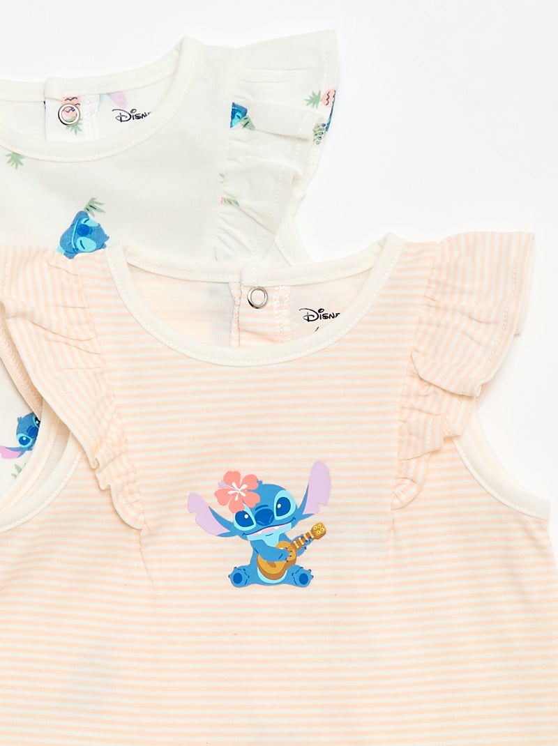 Set di 2 pagliaccetti \'Stitch\' \'Disney\' senza maniche Bianco - Kiabi