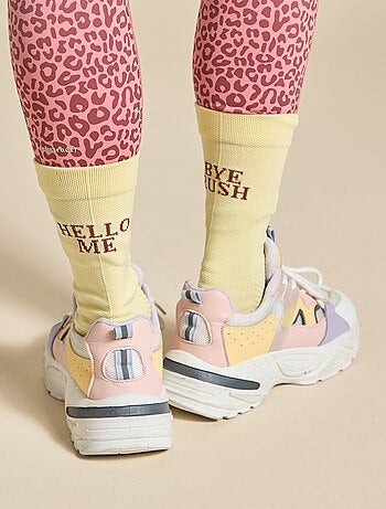 Set di 2 paia di calze alte compressive (ekstract) tinta unita