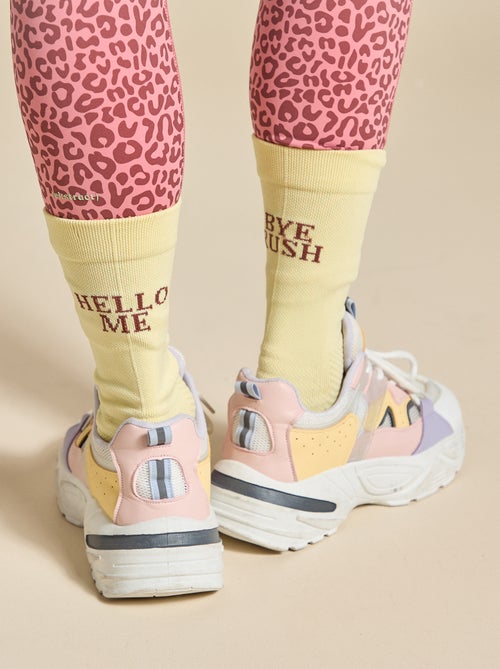 Set di 2 paia di calze alte compressive (ekstract) tinta unita - Kiabi