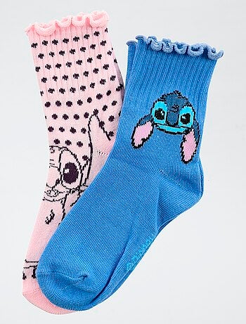 Set di 2 paia di calze 'Disney' 'Stitch' in cotone
