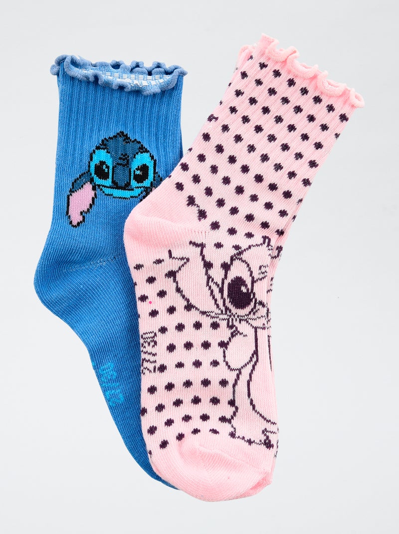 Set di paia di calze 'Disney' 'Stitch' in cotone Blu Bambina