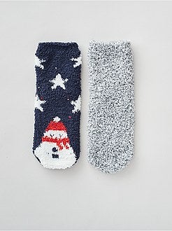 Bambina 3-12 anni - Set di 2 paia di calzini antiscivolo - Kiabi