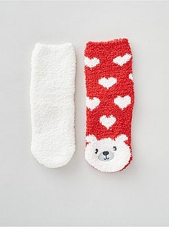 Bambina 3-12 anni - Set di 2 paia di calzini antiscivolo - Kiabi