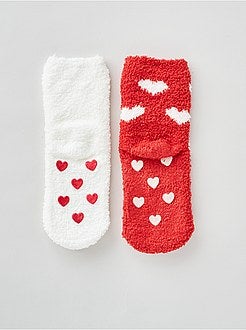 Bambina 3-12 anni - Set di 2 paia di calzini antiscivolo - Kiabi