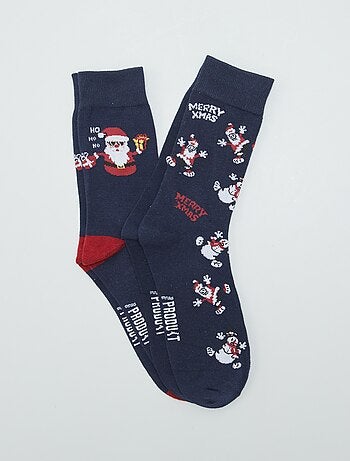 Set di 2 paia di calzini 'Babbo Natale' - Kiabi