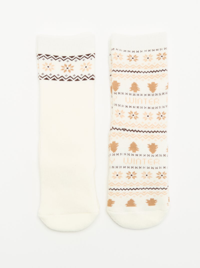 Set di 2 paia di calzini caldi Beige - Kiabi