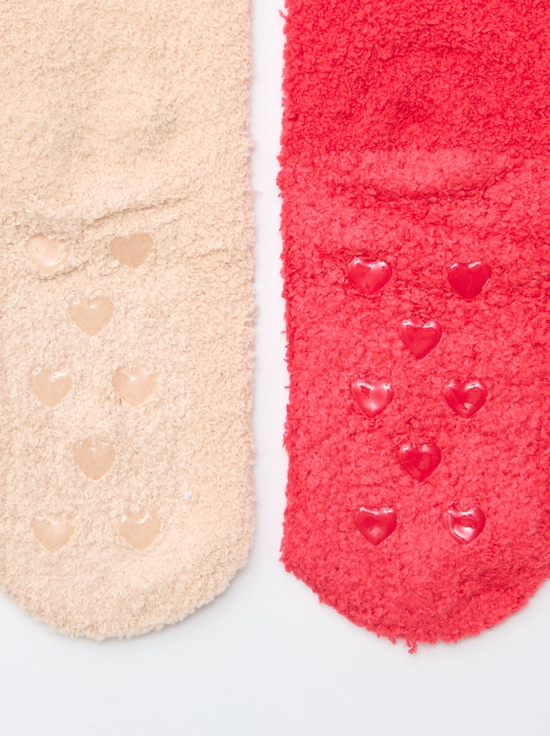 Set di 2 paia di calzini coccola fantasia Rosso - Kiabi