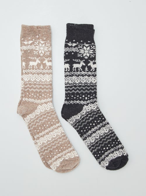 set di 2 paia di calzini con motivo - Kiabi