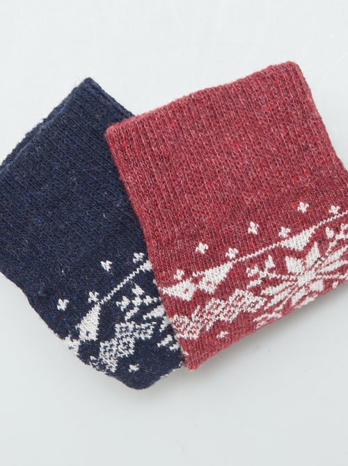 set di 2 paia di calzini con motivo - Kiabi