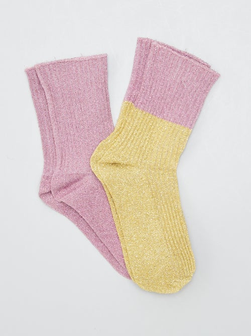 Set di 2 paia di calzini con paillettes - Kiabi