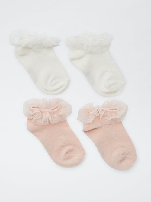 Set di 2 paia di calzini corti con volant - Kiabi