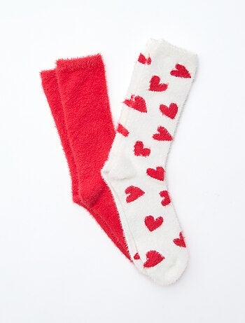 Set di 2 paia di calzini fantasia leopardati