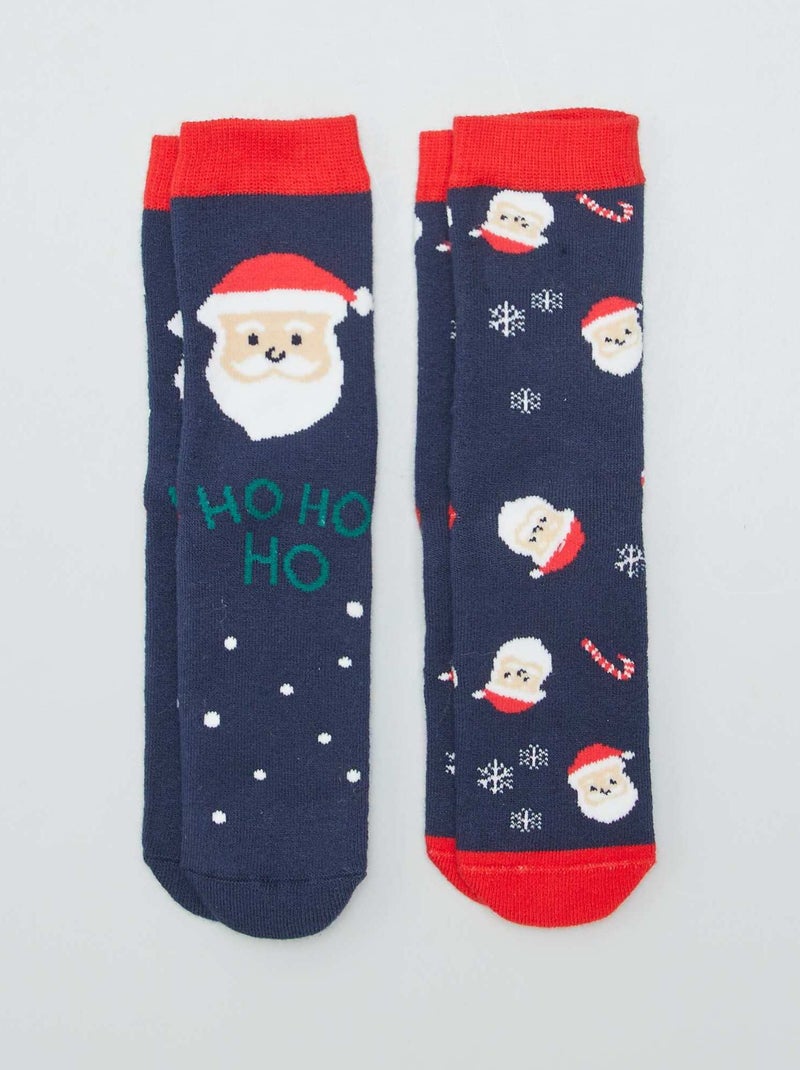 Set di 2 paia di calzini di Natale BLU - Kiabi