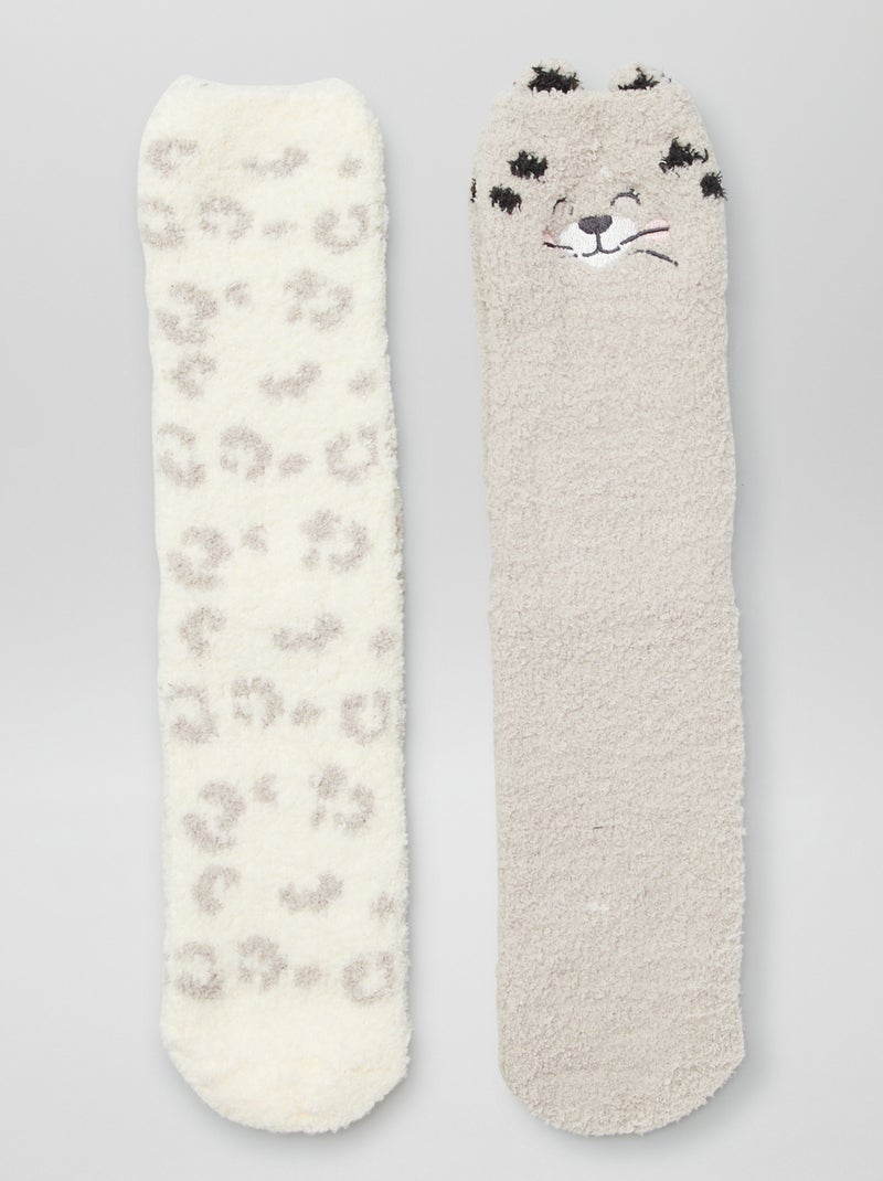 Set di 2 paia di calzini fantasia GRIGIO - Kiabi