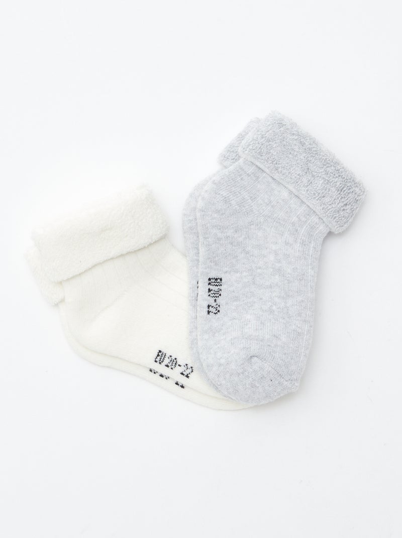 Set di 2 paia di calzini in bouclette Grigio - Kiabi