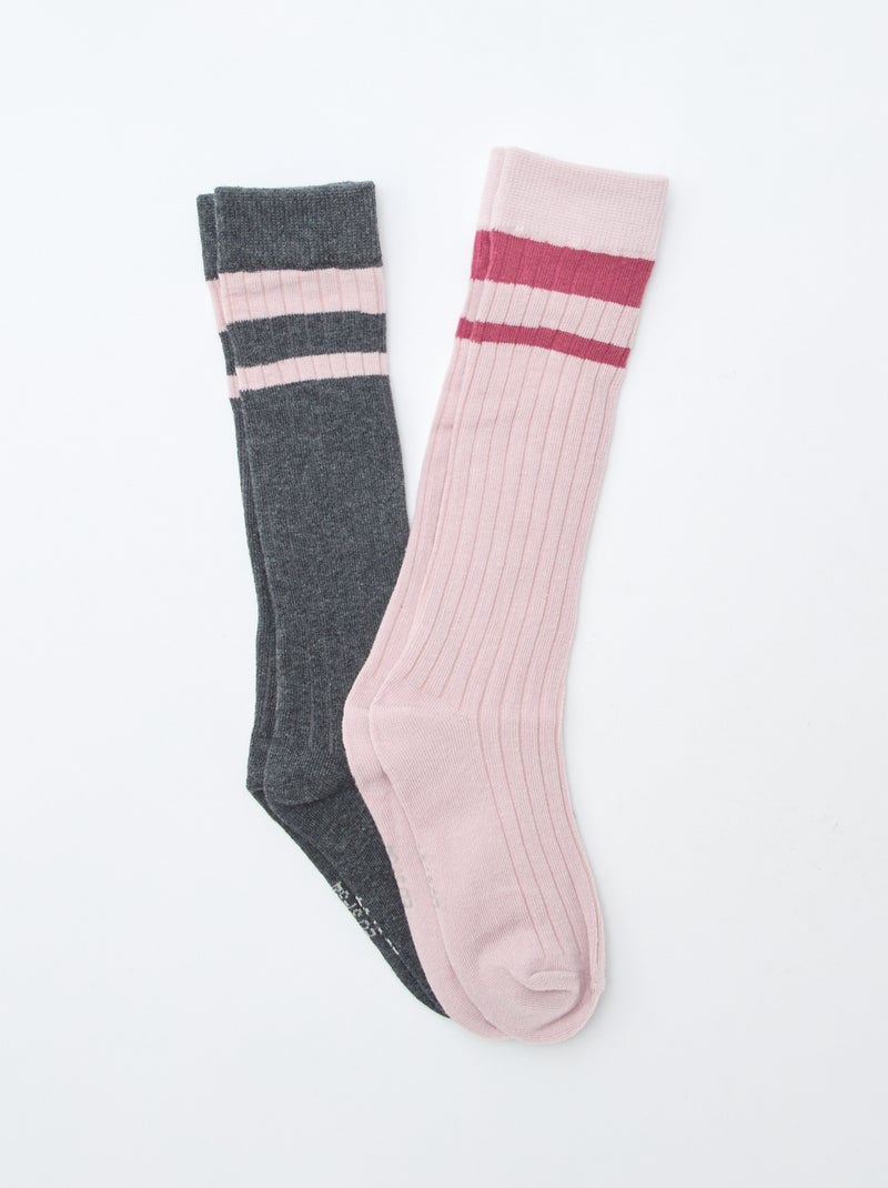 Set di 2 paia di calzini in cotone Rosa - Kiabi