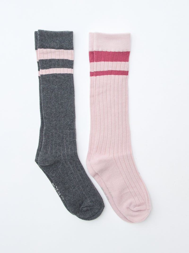 Set di 2 paia di calzini in cotone Rosa - Kiabi