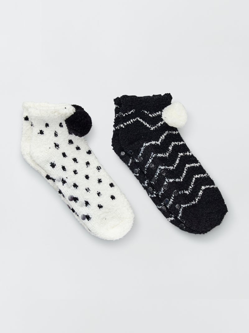 Calzini Pantofola Donna Essentials – 5 Paia In Tessuto Peluche Morbido, Caldi E Antiscivolo, Perfetti Per Casa E Notte