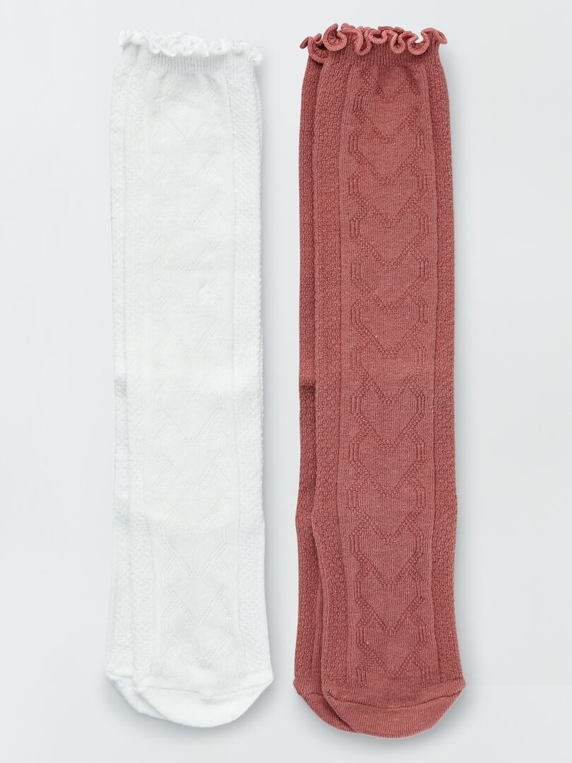 Set di 2 paia di calzini lunghi ROSSO - Kiabi