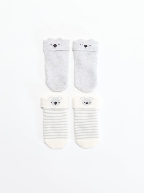 Set di 2 paia di calzini nascita - Kiabi