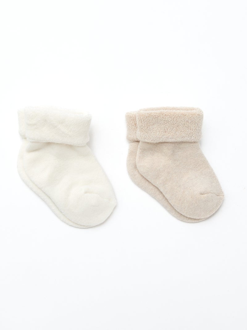 Set di 2 paia di calzini neonato Bianco - Kiabi