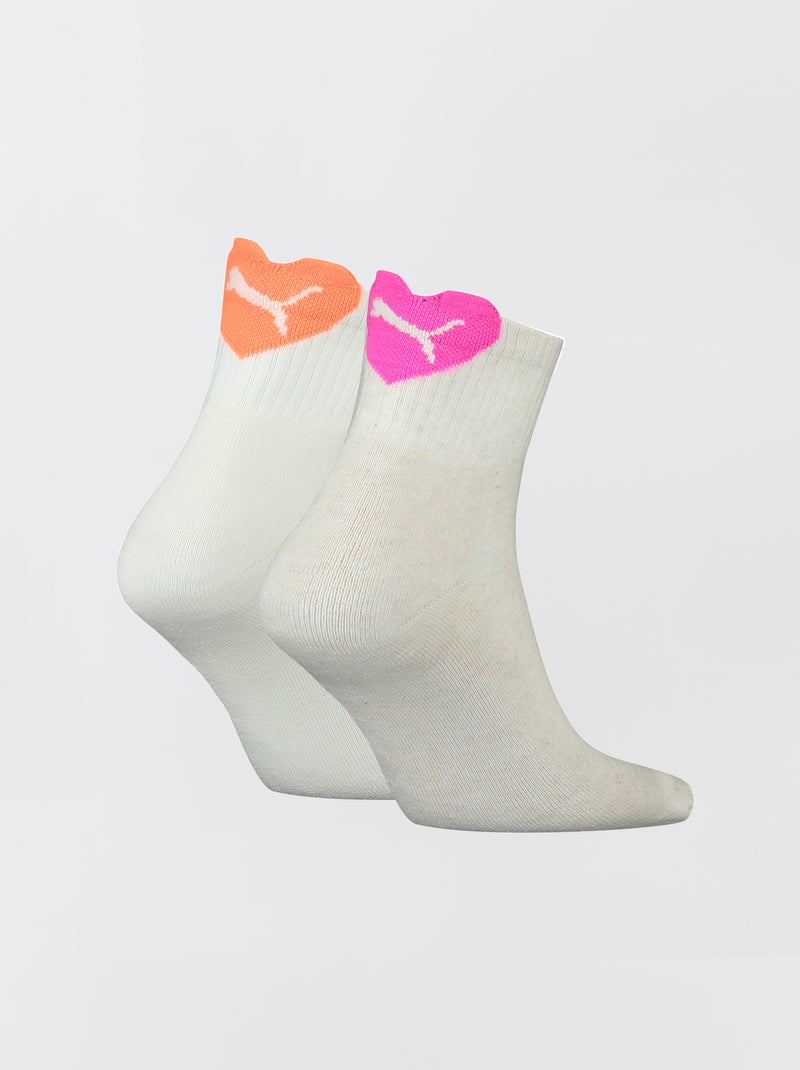 Set di 2 paia di calzini 'Puma' Beige/rosa/arancione - Kiabi