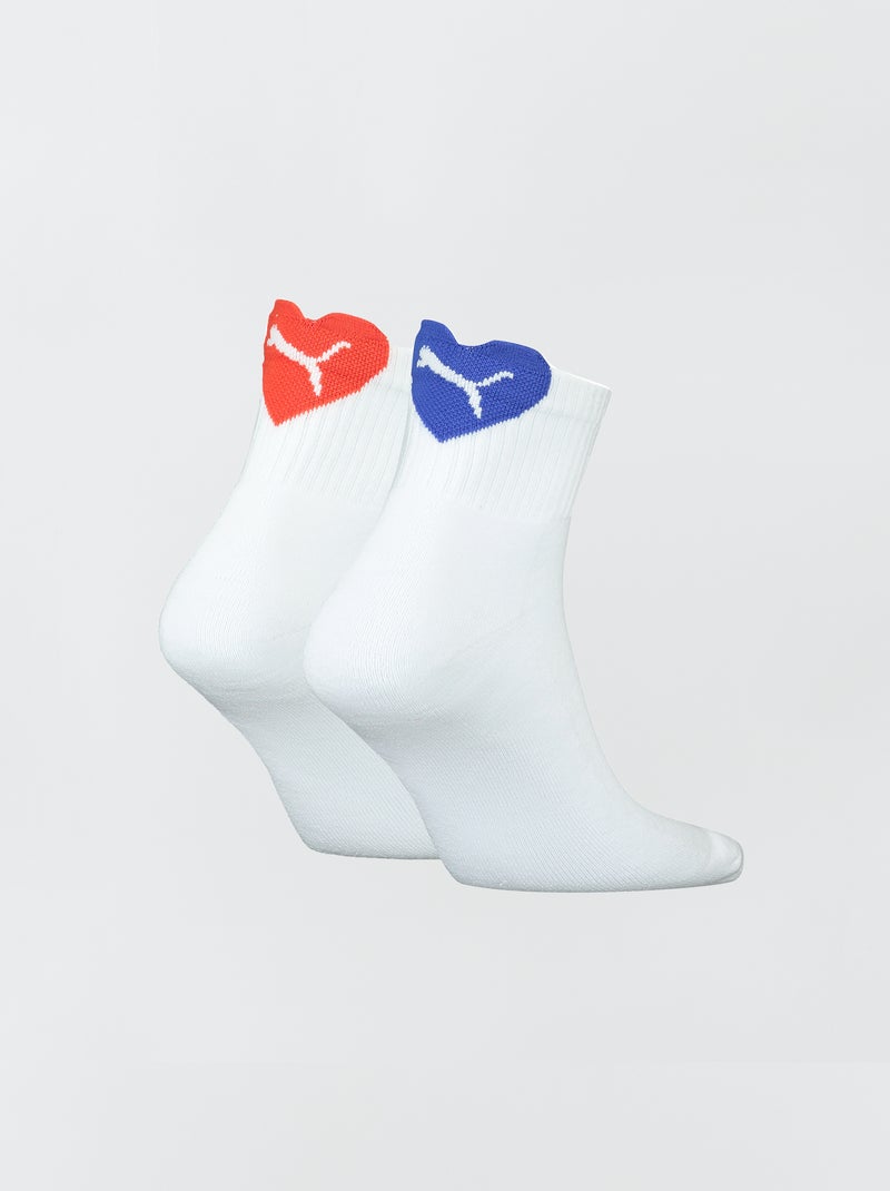 Set di 2 paia di calzini 'Puma' bianco/rosso/blu - Kiabi