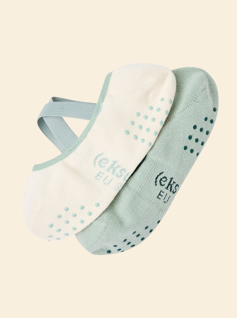 Set di 2 paia di calzini yoga (ekstract) in cotone Verde - Kiabi