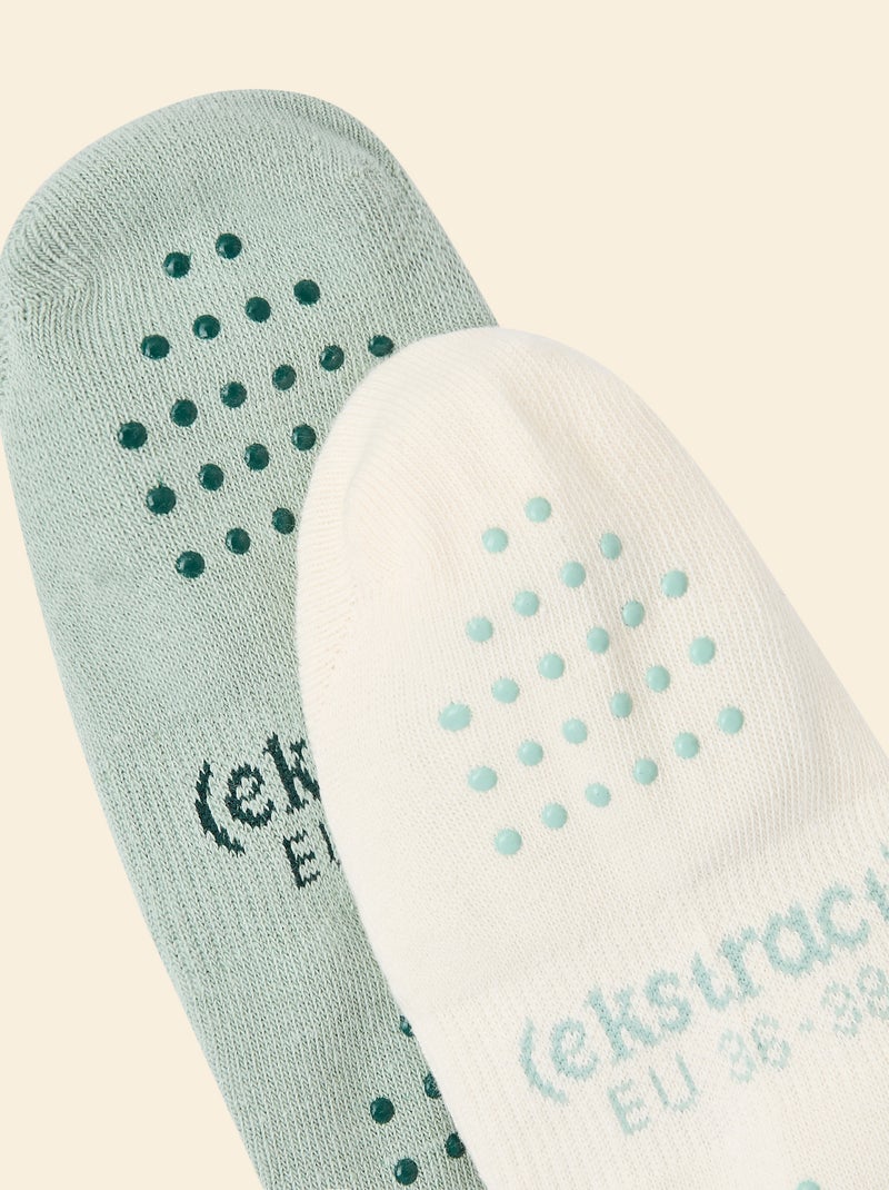 Set di 2 paia di calzini yoga (ekstract) in cotone Verde - Kiabi