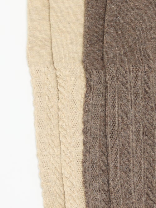 Set di 2 paia di collant a maglia fantasia - Kiabi Set di 2 paia di collant a maglia fantasia - Kiabi