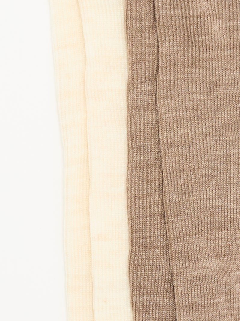 Set di 2 paia di collant a tinta unita Beige - Kiabi