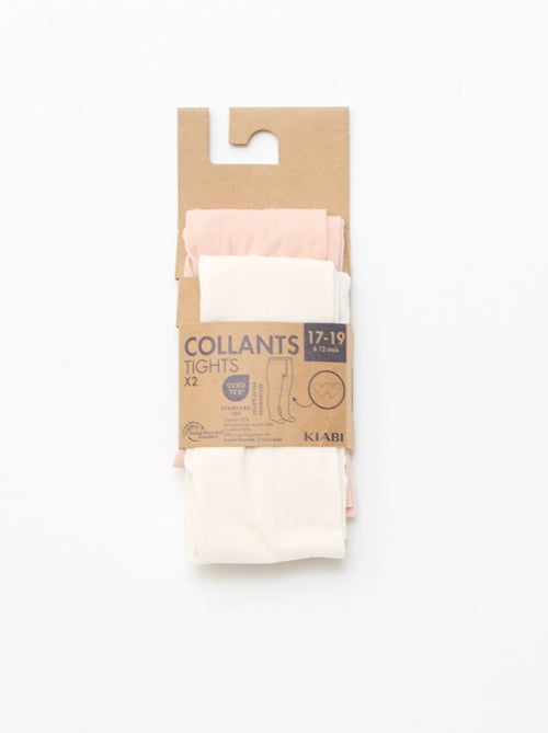 Set di 2 paia di collant leggeri fantasia - Kiabi