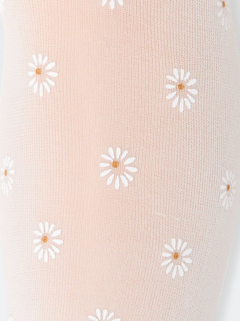 Set di 2 paia di collant leggeri fantasia Bianco - Kiabi