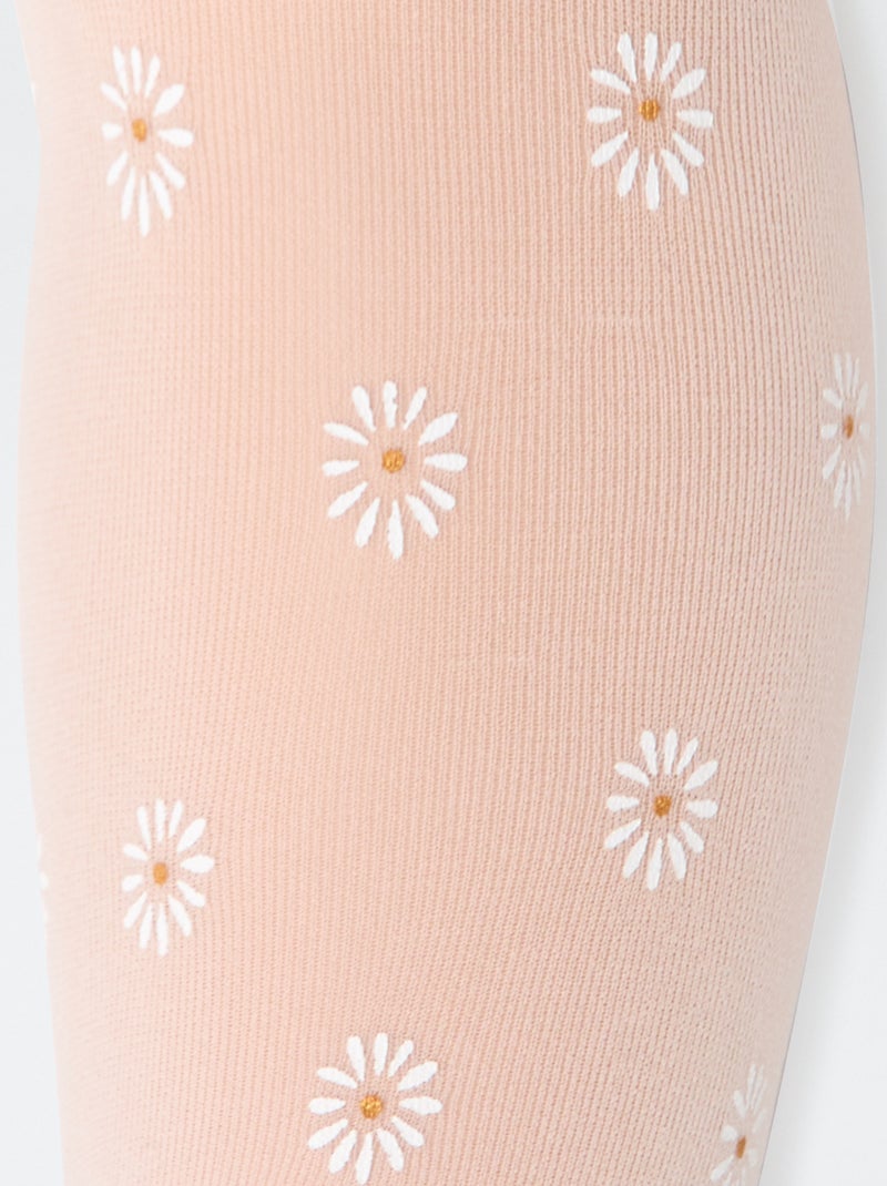 Set di 2 paia di collant leggeri fantasia Bianco - Kiabi