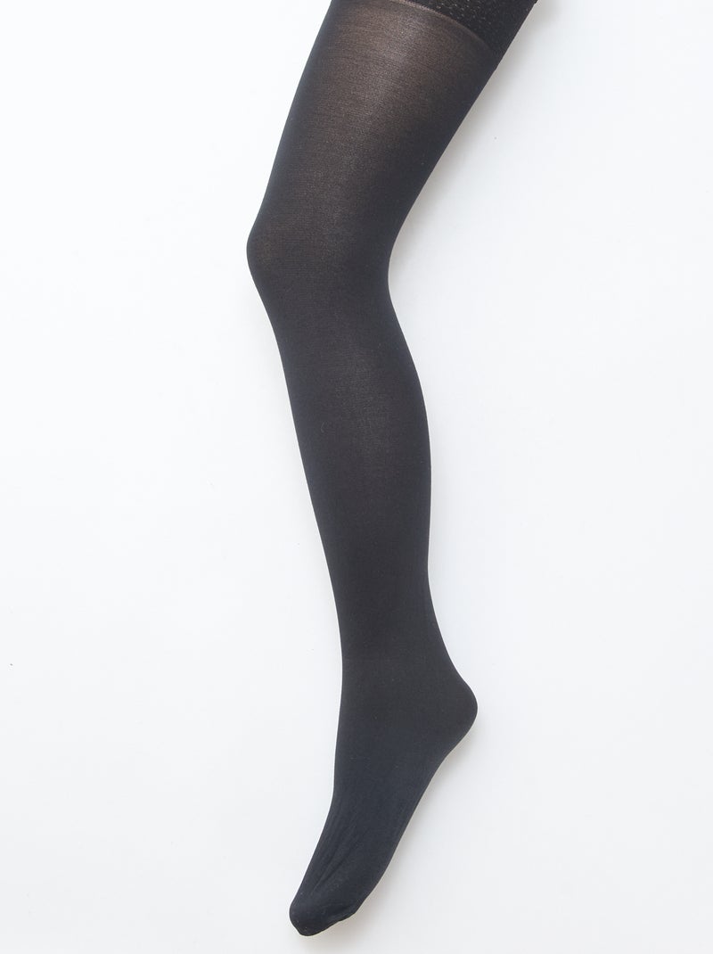 Set di 2 paia di collant modellanti Nero - Kiabi
