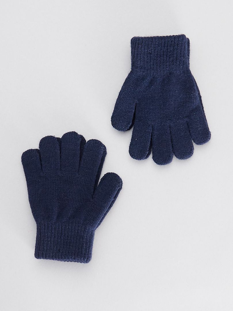 Set di 2 paia di guanti blu - Kiabi
