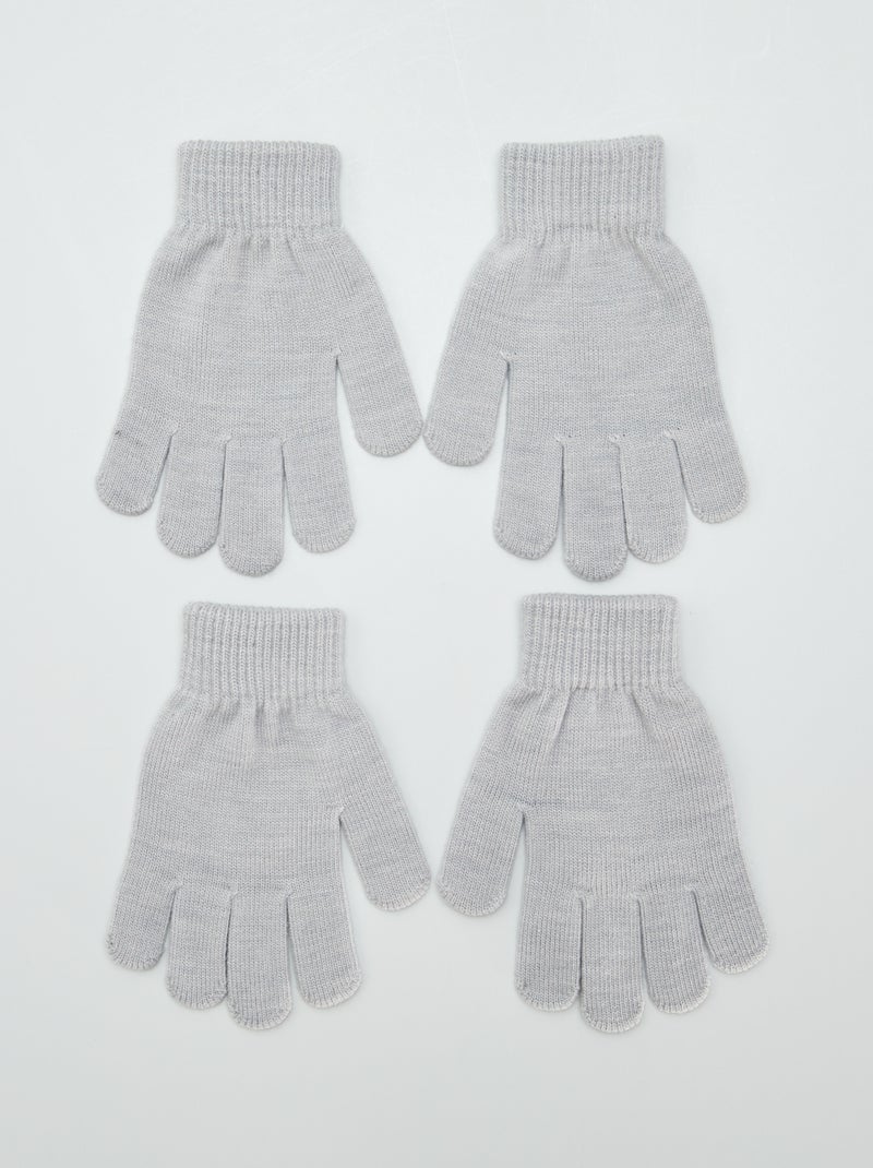 Set di 2 paia di guanti GRIGIO - Kiabi