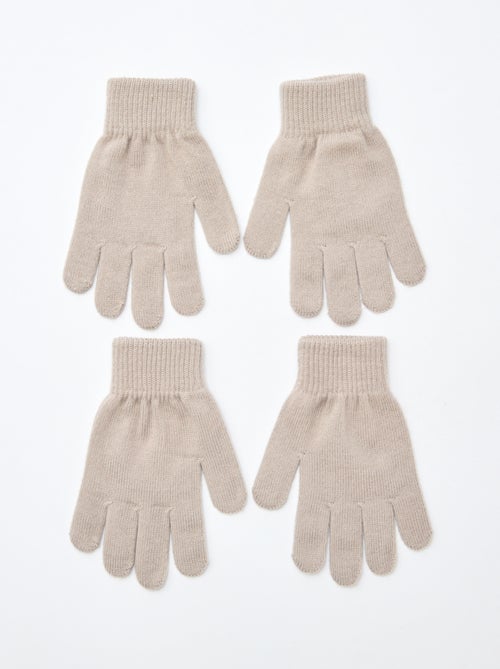 Set di 2 paia di guanti in maglia - Kiabi
