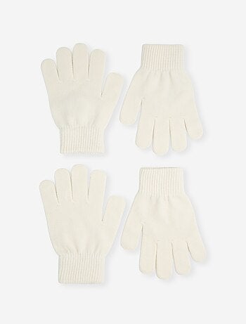 Set di 2 paia di guanti in maglia