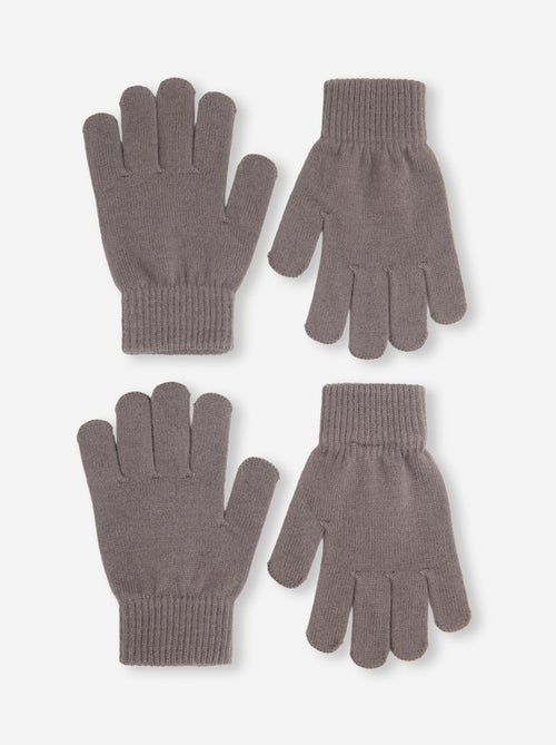 Set di 2 paia di guanti in maglia - Kiabi Set di 2 paia di guanti in maglia - Kiabi