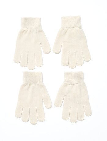 Set di 2 paia di guanti in maglia
