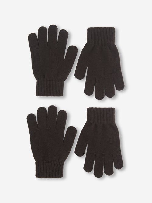 Set di 2 paia di guanti in maglia - Kiabi Set di 2 paia di guanti in maglia - Kiabi