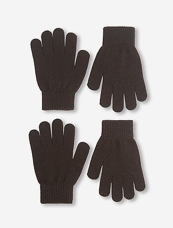 Set di 2 paia di guanti in maglia