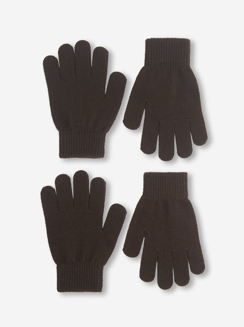 Set di 2 paia di guanti in maglia - Kiabi Set di 2 paia di guanti in maglia - Kiabi