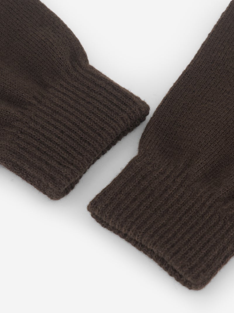 Set di 2 paia di guanti in maglia Marrone - Kiabi