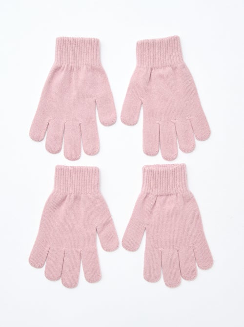 Set di 2 paia di guanti in maglia - Kiabi
