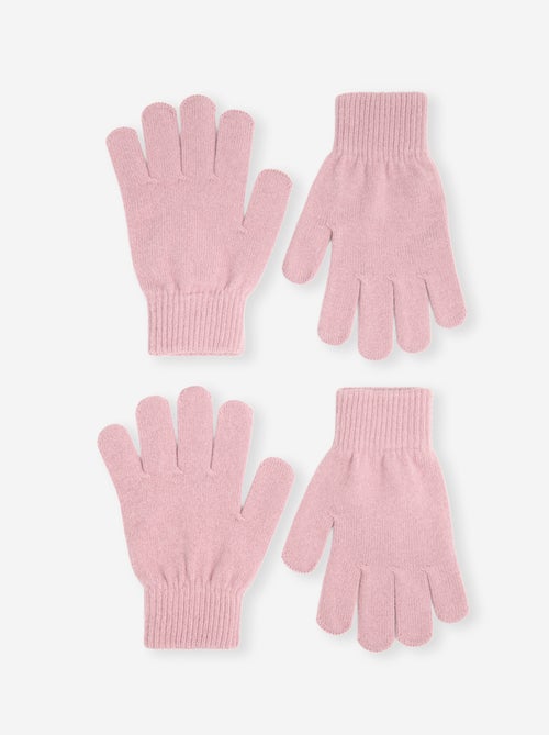 Set di 2 paia di guanti in maglia - Kiabi Set di 2 paia di guanti in maglia - Kiabi